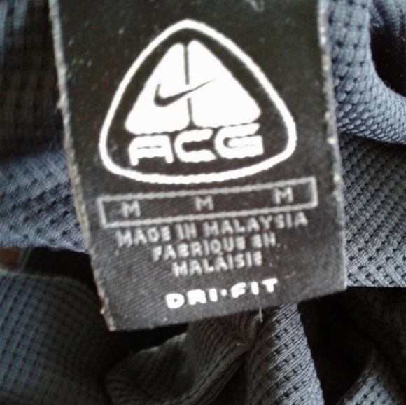 Nike ACG Dri Fit button down up Shirt Mens M Black Short Sleeve outdoor medium - Picture 7 of 7